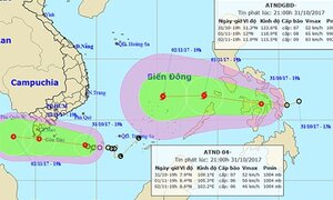 Chiều nay, bão theo áp thấp nhiệt đới vào Biển Đông