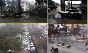 Video: Những hình ảnh khủng khiếp từ hiện trường tâm bão số 12