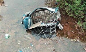 Xe tải chở lợn lao xuống sông, 2 người bị thương ở Quảng Ninh