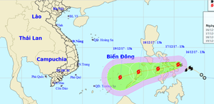 Tin mới nhất cơn bão Kai-tak gần Biển Đông và không khí lạnh tăng cường ở miền Bắc