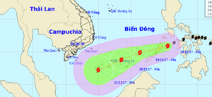 Trưa nay, bão Kai-tak đi vào Biển Đông và có khả năng mạnh thêm