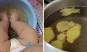Tắm nước gừng chữa ho cho trẻ: Nguy hiểm tính mạng