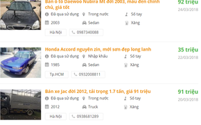 Người Việt săn lùng những mẫu ô tô giá siêu rẻ, dưới 150 triệu đồng để chạy Uber/Grab