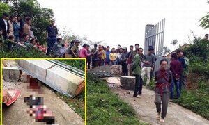 Sập cổng trường đè chết một học sinh tiểu học: Trụ cột bê tông không có lõi thép