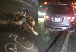 Ô tô tông xe máy, cả gia đình thương vong