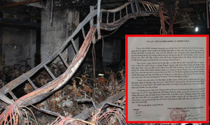 Thanh tra yêu cầu chủ đầu tư chung cư Carina vừa cháy ngừng sửa chữa vì sợ mất dấu vết