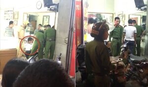 Hiện trường người đàn ông cầm vật nghi là súng cướp tiệm vàng ở Hà Nội