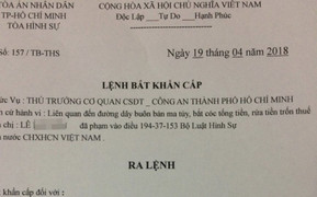Giả công an, dùng lệnh bắt khẩn cấp rởm, lừa chiếm đoạt 1 tỷ đồng