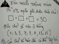 Bài toán 'tìm 2% người thông minh' gây tranh cãi mạng xã hội