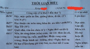 Cô giáo lập thời gian biểu cho học sinh hơn 'đi bộ đội' khiến dân mạng thích thú