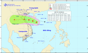 Bão số 4 giật cấp 10 tiến thẳng các tỉnh Thanh Hóa đến Quảng Bình