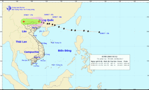 Bão số 6 suy yếu thành áp thấp nhiệt đới