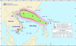 Lại xuất hiện bão gần Biển Đông