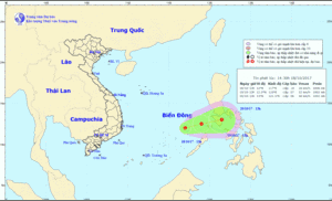 Xuất hiện vùng áp thấp trên Biển Đông
