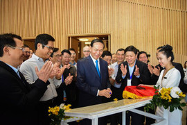 Chủ tịch nước Trần Đại Quang kiểm tra trung tâm hội nghị phục vụ APEC