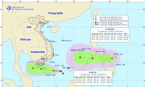 Áp thấp nhiệt đới gần Biển Đông khả năng mạnh lên thành bão