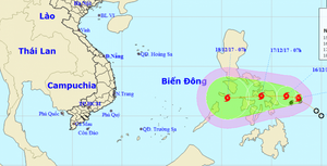 Bão Kai-tak giật cấp 10 đang tiến vào Biển Đông