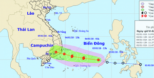 Hôm nay, áp tháp nhiệt đới có thể mạnh lên thành bão số 1 trên Biển Đông