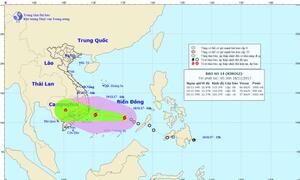 Tin mới nhất bão số 14: Tiếp tục mạnh lên và đi vào Nam Trung Bộ