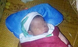 Nghệ An: Phát hiện bé trai sơ sinh bị bỏ rơi trong bão