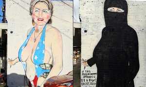 Tranh chế nhạo bà Hillary Clinton vào top ảnh tuần