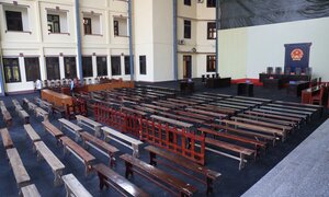 Ảnh: Bên trong phòng xét xử cựu Trung tướng Phan Văn Vĩnh rộng 1.000m2