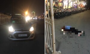 Nghi án tài xế taxi bị cứa cổ trước cổng Sân vận động Mỹ Đình
