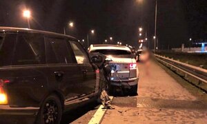 2 xe Range Rover đâm nhau, cô gái đòi kiểm tra nồng độ cồn lái xe gây tai nạn