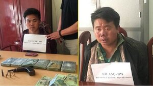 Bị công an truy bắt, 2 kẻ buôn ma túy cầm súng bắn trả