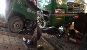 Xe chở rác tông trọng thương 2 người đang dừng đèn đỏ: Xác định nguyên nhân