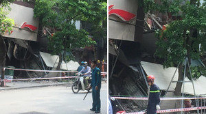Sập nhà ở phố Hàng Bông, Hà Nội
