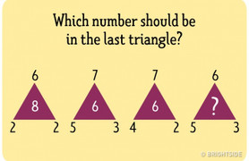 Chỉ người thông minh mới tìm ra con số bí ẩn trong hình tam giác