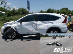 Ô tô phi như bay, tông thẳng thanh niên chở gas