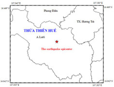 Động đất 3,3 độ richter trong đêm gây rung lắc ở huyện miền núi Thừa Thiên - Huế