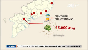 Xe đi từ Bắc vào Nam phải trả bao nhiêu phí BOT?