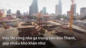 Công trường không nghỉ lễ của tuyến metro số 1 Sài Gòn