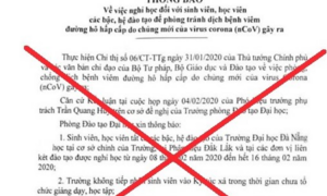 Đà Nẵng, Sóc Trăng xuất hiện văn bản giả mạo cho sinh viên nghỉ thêm một tuần