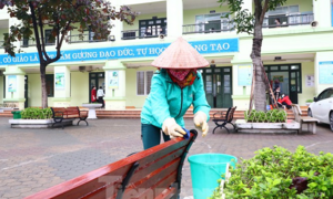 Cận cảnh trường học Hà Nội vệ sinh khử khuẩn phòng dịch virus corona