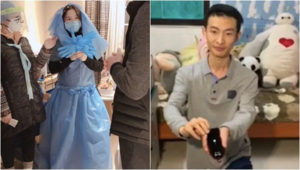 Nữ y tá Vũ Hán nhận lời cầu hôn ngọt ngào trong bộ váy cưới đặc biệt 