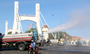 9 người nhiễm virus corona, Bình Thuận dùng một tấn hóa chất khử trùng TP Phan Thiết