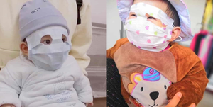 Ngộ nghĩnh hình ảnh các em bé đeo khẩu trang giữa mùa dịch Covid-19 