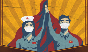 Báo Anh ấn tượng tranh cổ động của họa sỹ Việt trong cuộc chiến chống COVID-19