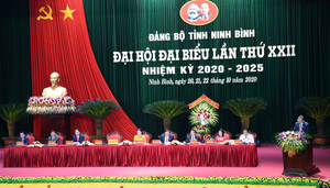 Ông Trần Quốc Vượng dự và chỉ đạo Đại hội Đảng bộ tỉnh Ninh Bình