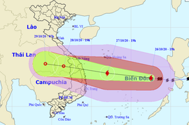 Bão số 9 giật cấp 17 có thể đổ bộ đất liền Đà Nẵng - Phú Yên sáng 28/10