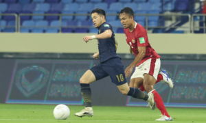 Indonesia cầm hoà Thái Lan, giành điểm đầu tiên ở vòng loại World Cup