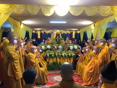 Tăng ni phật tử thành kính tiễn biệt Đại lão Hòa thượng Thích Phổ Tuệ