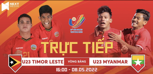 Trực tiếp bóng đá U23 Myanmar vs U23 Timor Leste, bảng A SEA Games 31