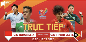 Trực tiếp bóng đá U23 Indonesia vs U23 Timor Leste, bảng A SEA Games 31