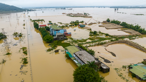 Vợ chồng cụ ông 90 tuổi trắng đêm chạy lũ