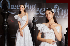 Hoa hậu Ý Nhi tinh khôi, quyến rũ với đầm trắng